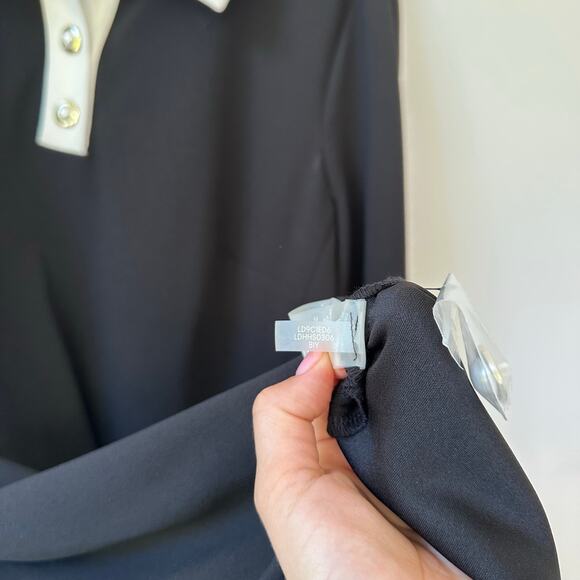 Karl Lagerfeld Paris Collared Shift Dress with Contrast Tulip Sleeve 16 - Picture 8 of 10